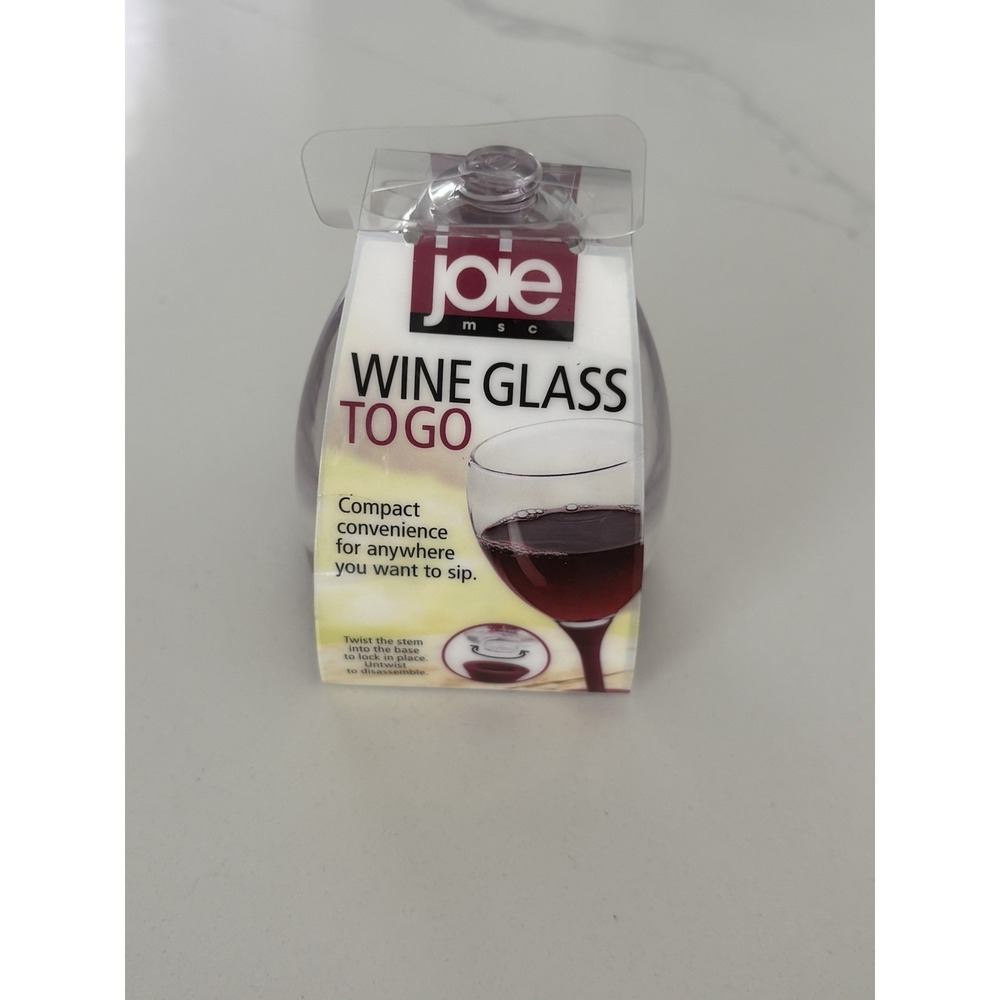 Joie Wine Glass To Go Portable Compact Folding Travel Wine Cup - NEW.